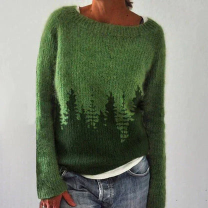 Christopher | Suéter de punto con estampado de invierno para mujer
