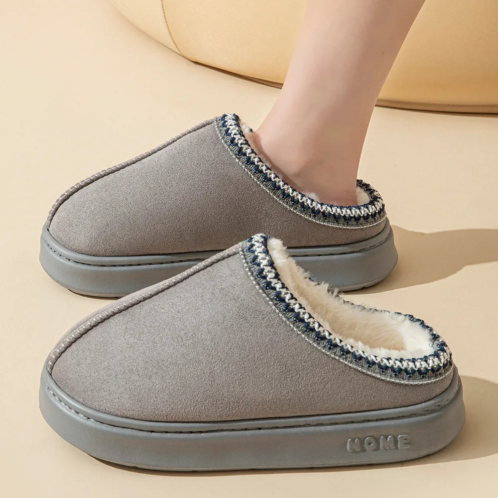Women’s Plush Fur Slip-On Slippers