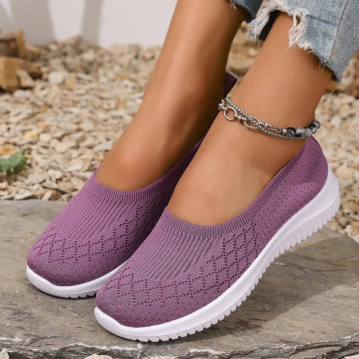 SOFINA | Zapatillas antideslizantes transpirables sin cordones