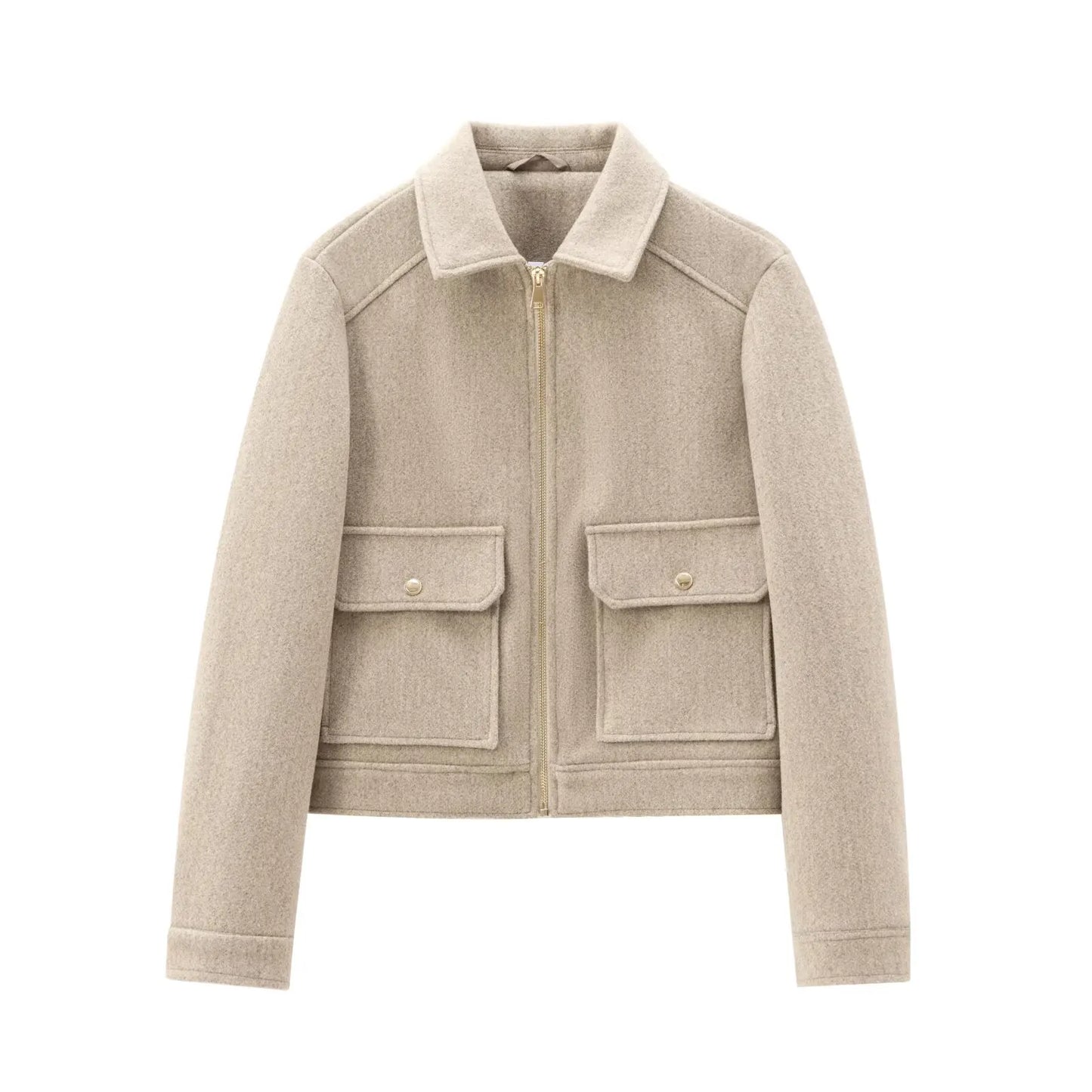 Jazmín | Chaqueta informal con bolsillo frontal y cremallera para mujer