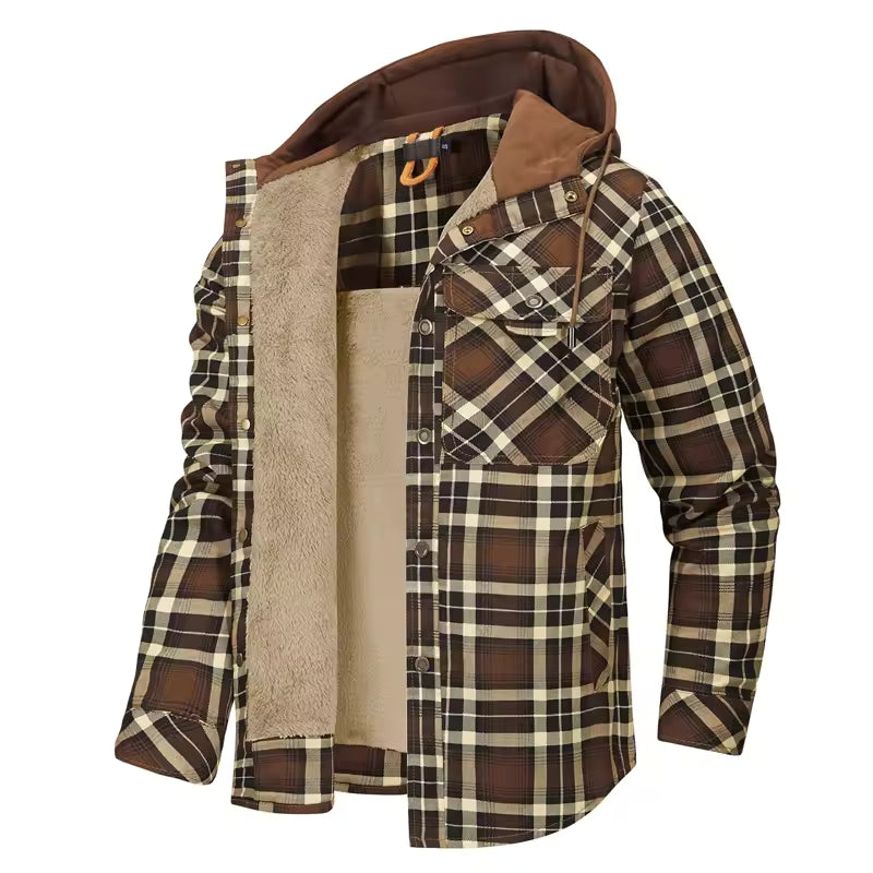 Chaqueta de franela a cuadros