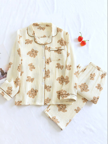 Hannah | Conjunto de pijama de dos piezas de manga larga para mujer