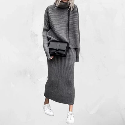 Natalie | Conjunto de jersey y falda abrigados para mujer
