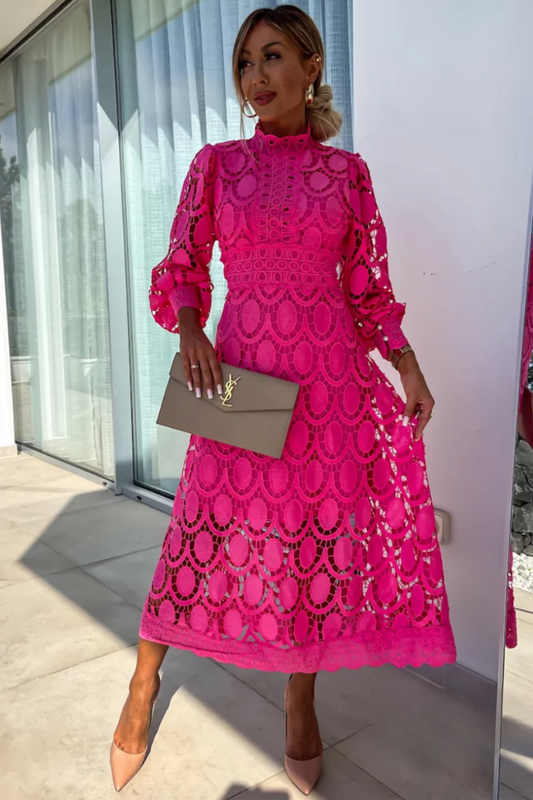 Eloah™ | Vestido Midi de Encaje Elegante