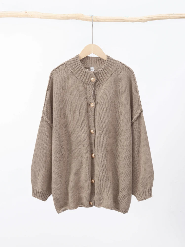 Harper | Women’s Winter Relaxed Fit Knit Button Cardigan