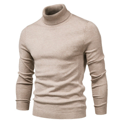 Warm Knitted High Neck Sweater For Men