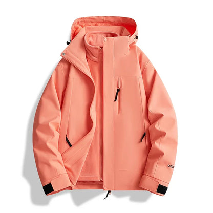 Adam | Chaqueta de esquí con capucha y cremallera de invierno para hombre