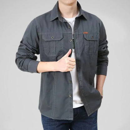 Gavin | Camisa de trabajo utilitaria con bolsillos para hombre