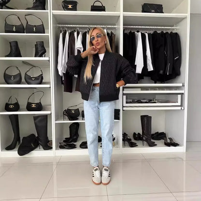 Hazel | Chaqueta acolchada con cremallera frontal para mujer