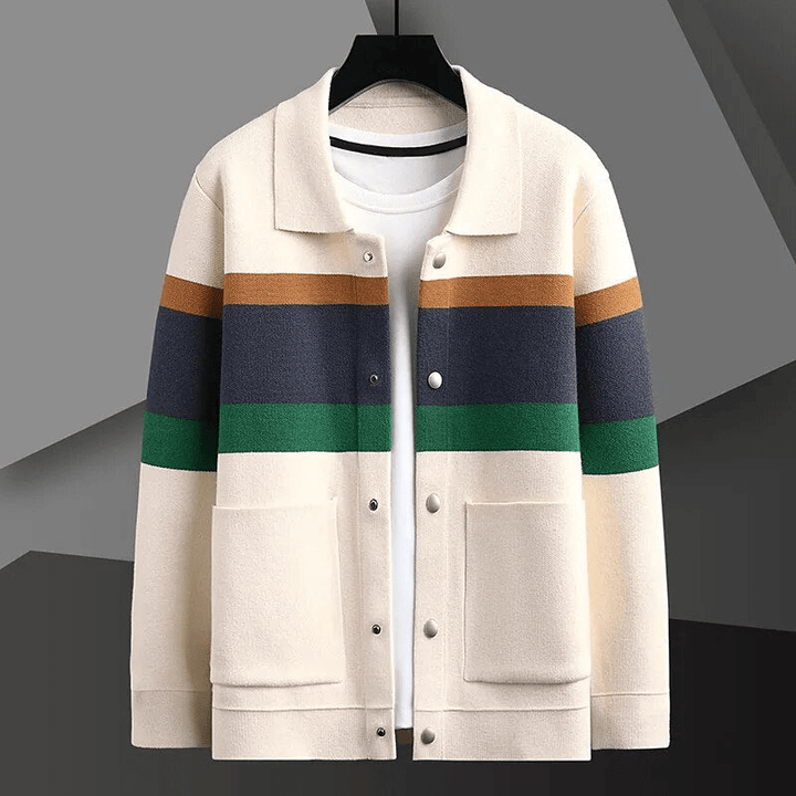 Comfortable Striped Cardigan