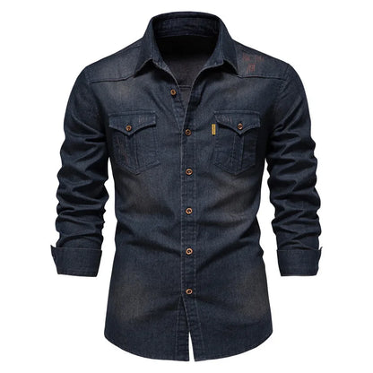 Henry | Men’s Denim Button-Up Shirt