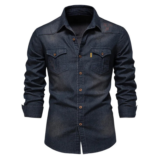 Henry | Men’s Denim Button-Up Shirt