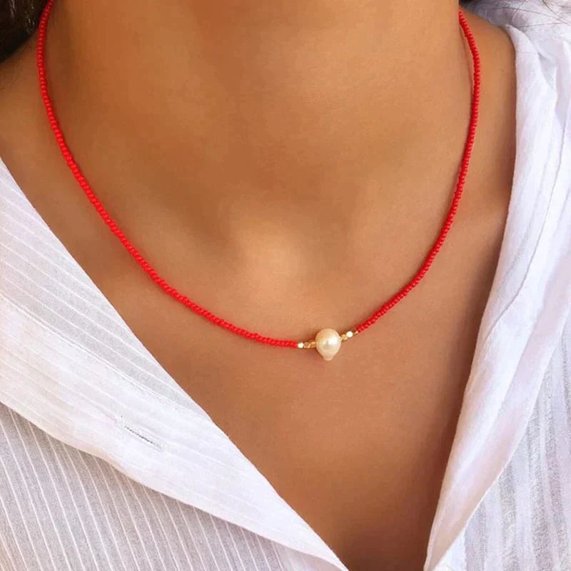 Pearl Beaded Choker