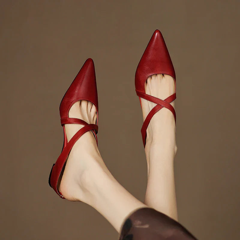 Mules Helene de Cuero Genuino