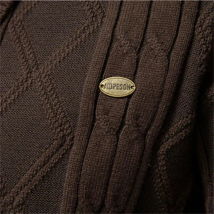 Men's Cardigan with Button Placket