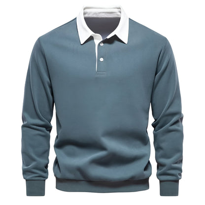 Suéter elegante con cuello de polo