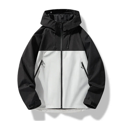 Men’s Waterproof Hooded Windproof Shell Jacket