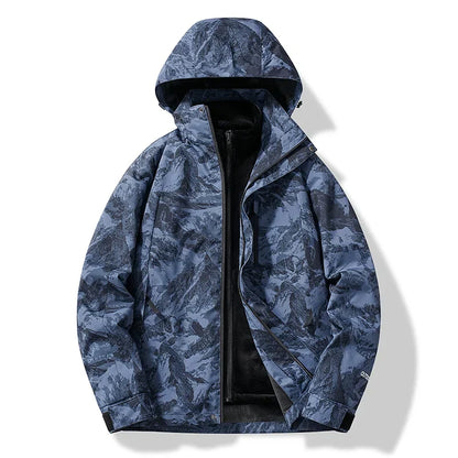 Adam | Chaqueta de esquí con capucha y cremallera de invierno para hombre