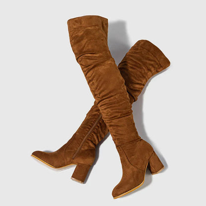 Stylish Over-the-Knee Women's Heeled Boots