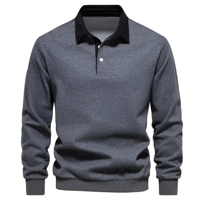 Suéter elegante con cuello de polo