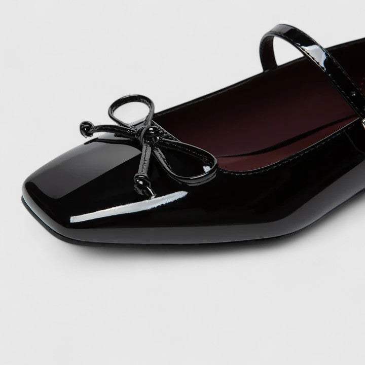 Rozalina | Orthopedic Square Toe Real Leather Ballet Flats Shoes