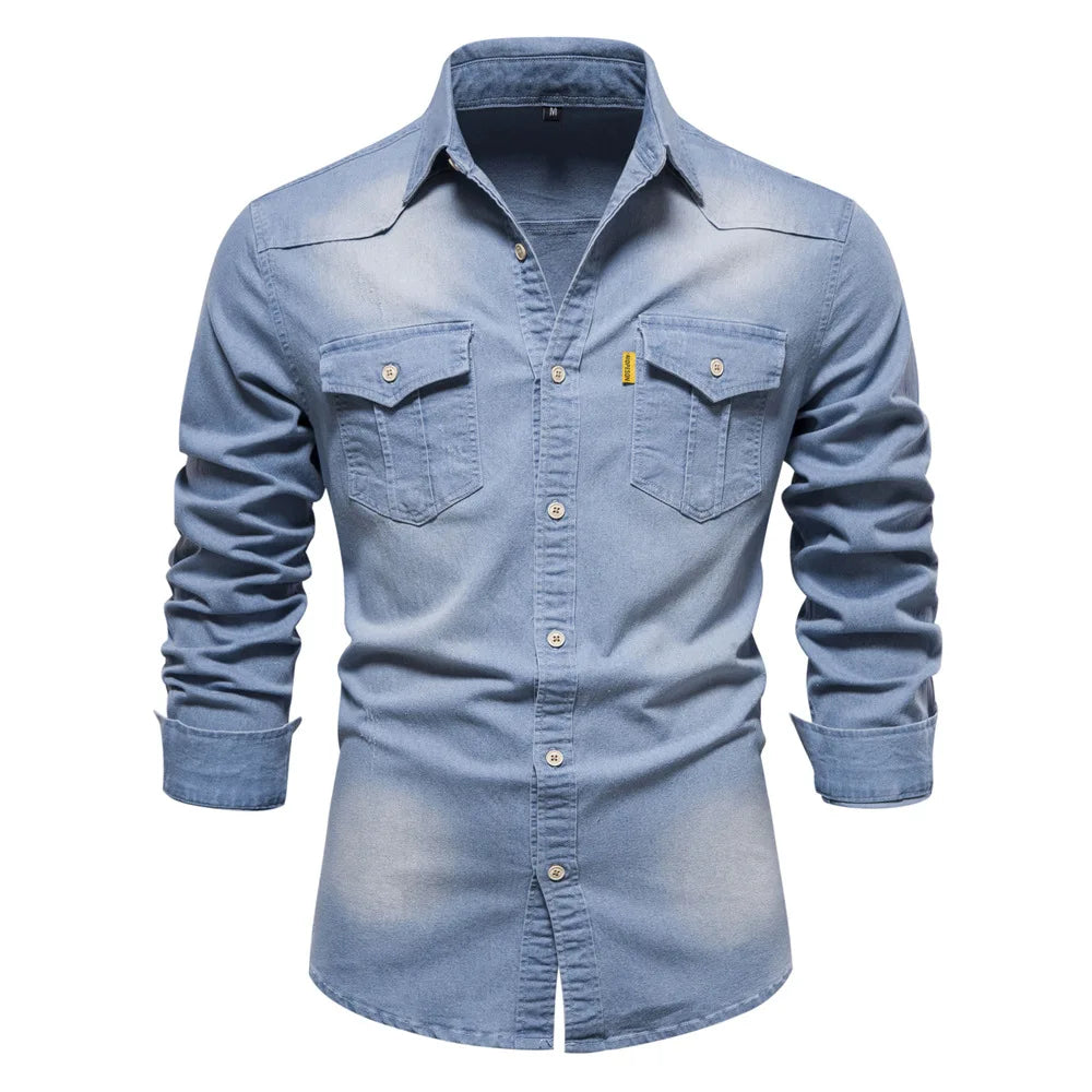 Henry | Men’s Denim Button-Up Shirt