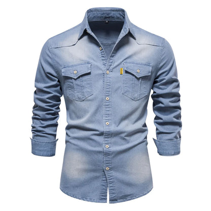 Henry | Men’s Denim Button-Up Shirt
