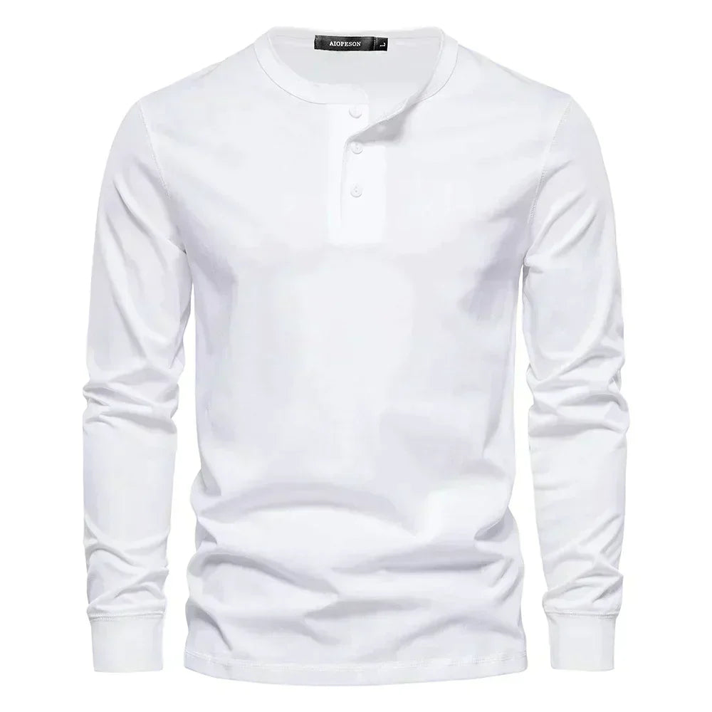 Christopher | Elegante camisa henley de manga larga para hombre