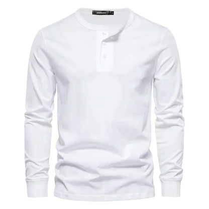 Christopher | Elegante camisa henley de manga larga para hombre
