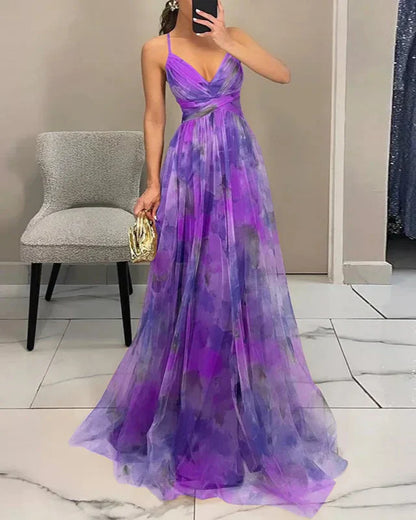 Margaret | Elegante vestido largo floral para mujer