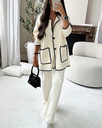 Women’s Elegant Long Blazer Pants Set