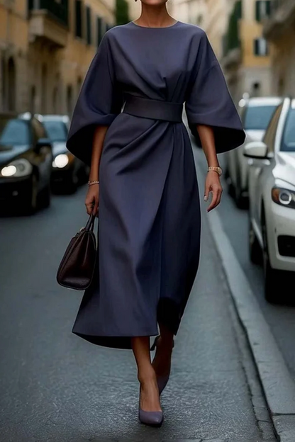 Elegant Lantern Sleeve Dress