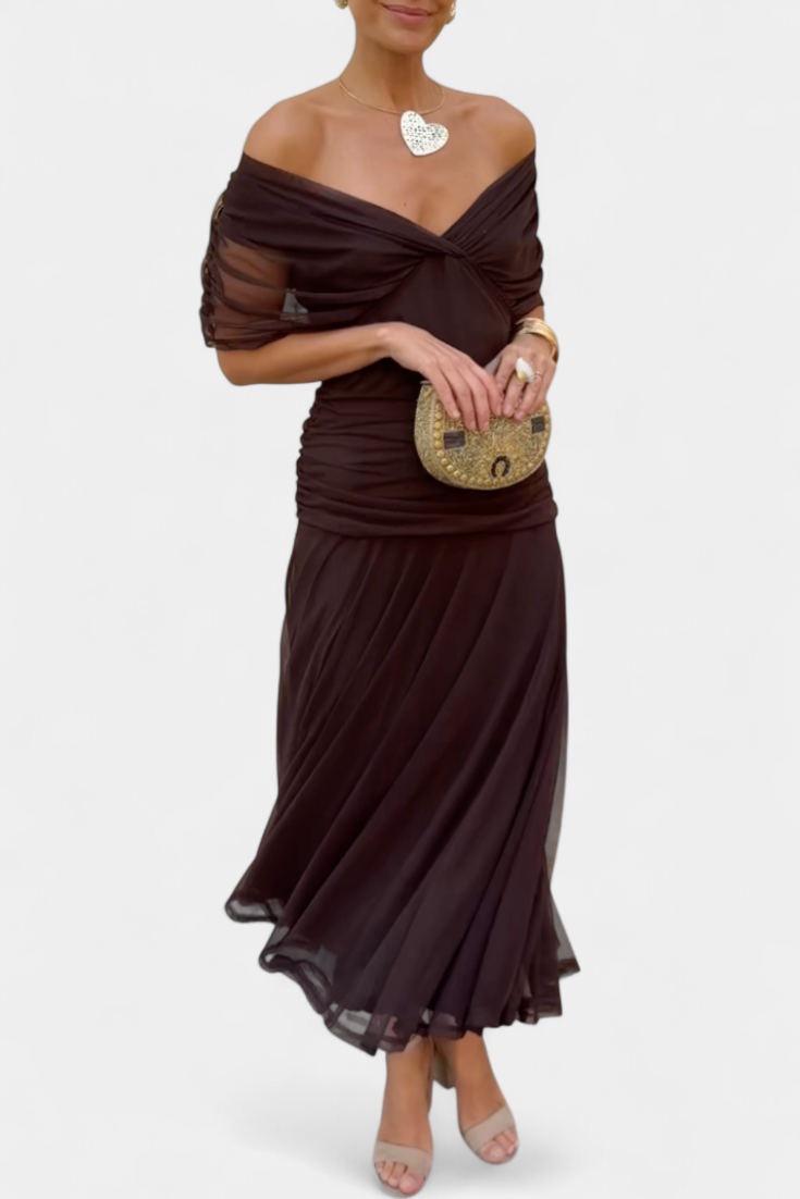 Cecilia | Vestido largo de gasa