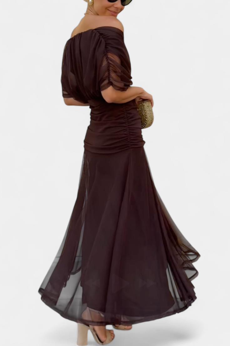 Cecilia | Vestido largo de gasa