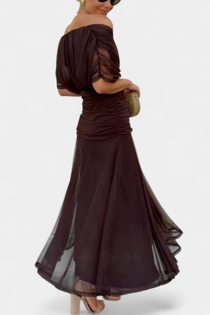 Cecilia | Vestido largo de gasa