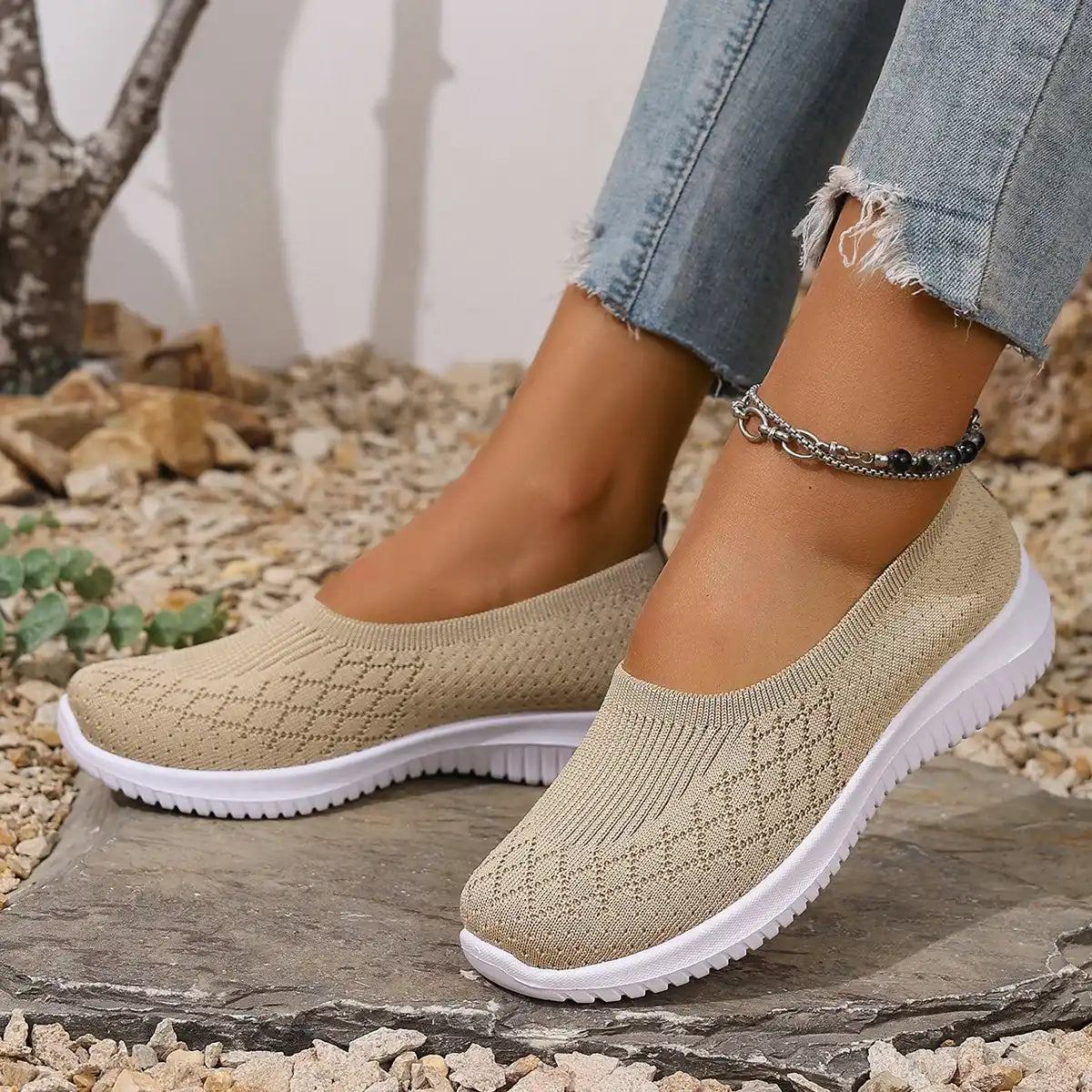 SOFINA | Zapatillas antideslizantes transpirables sin cordones