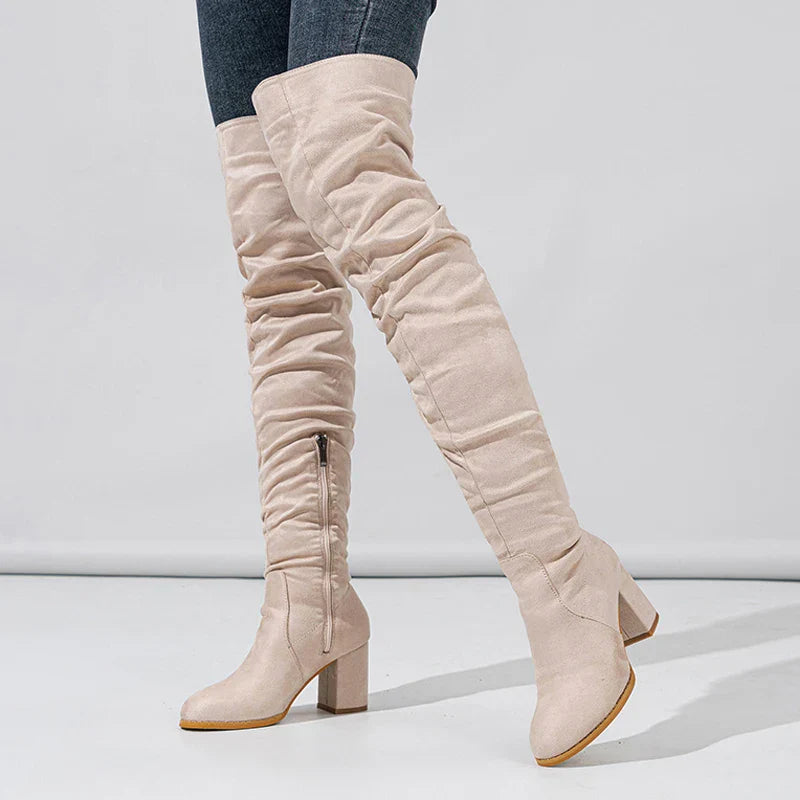 Stylish Over-the-Knee Women's Heeled Boots