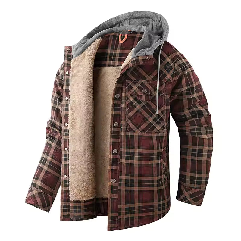Chaqueta de franela a cuadros