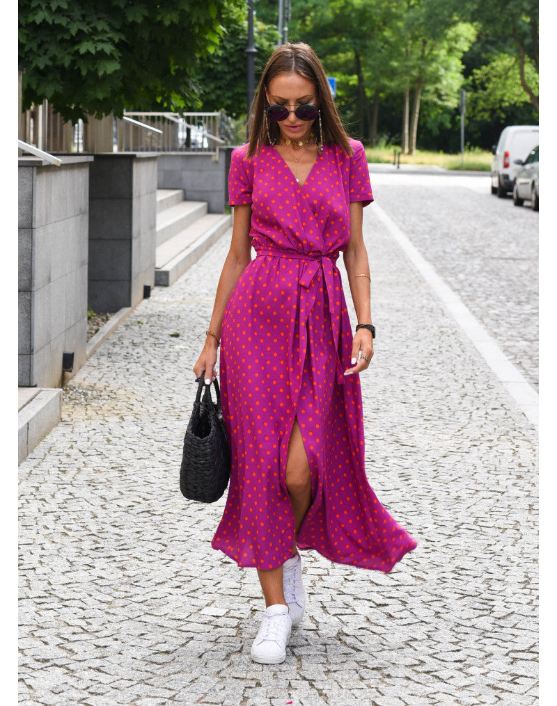 Tzahalit™ | Vestido floral de cuello en V elegante