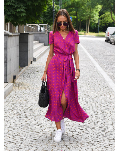 Tzahalit™ | Vestido floral de cuello en V elegante