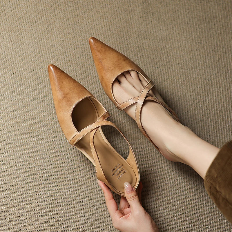 Mules Helene de Cuero Genuino