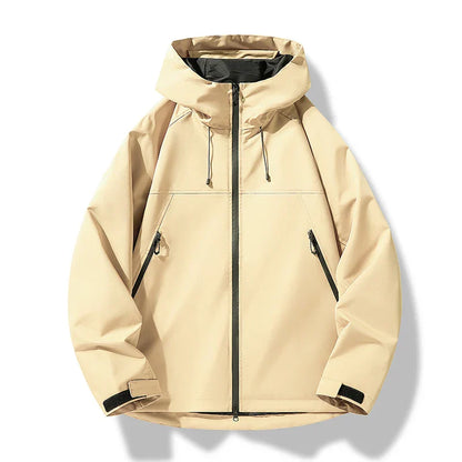 Men’s Waterproof Hooded Windproof Shell Jacket