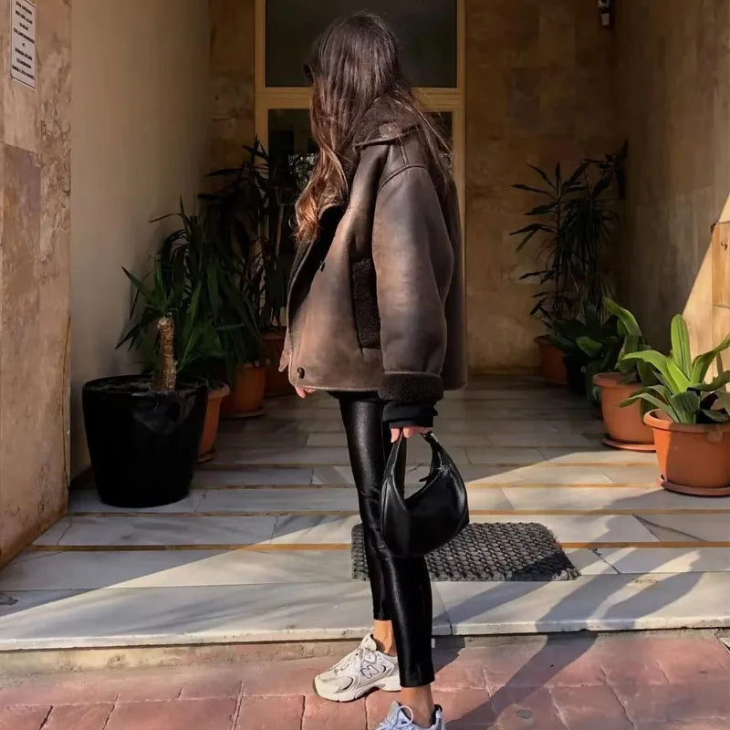 Women's Shearling Aviator Jacket