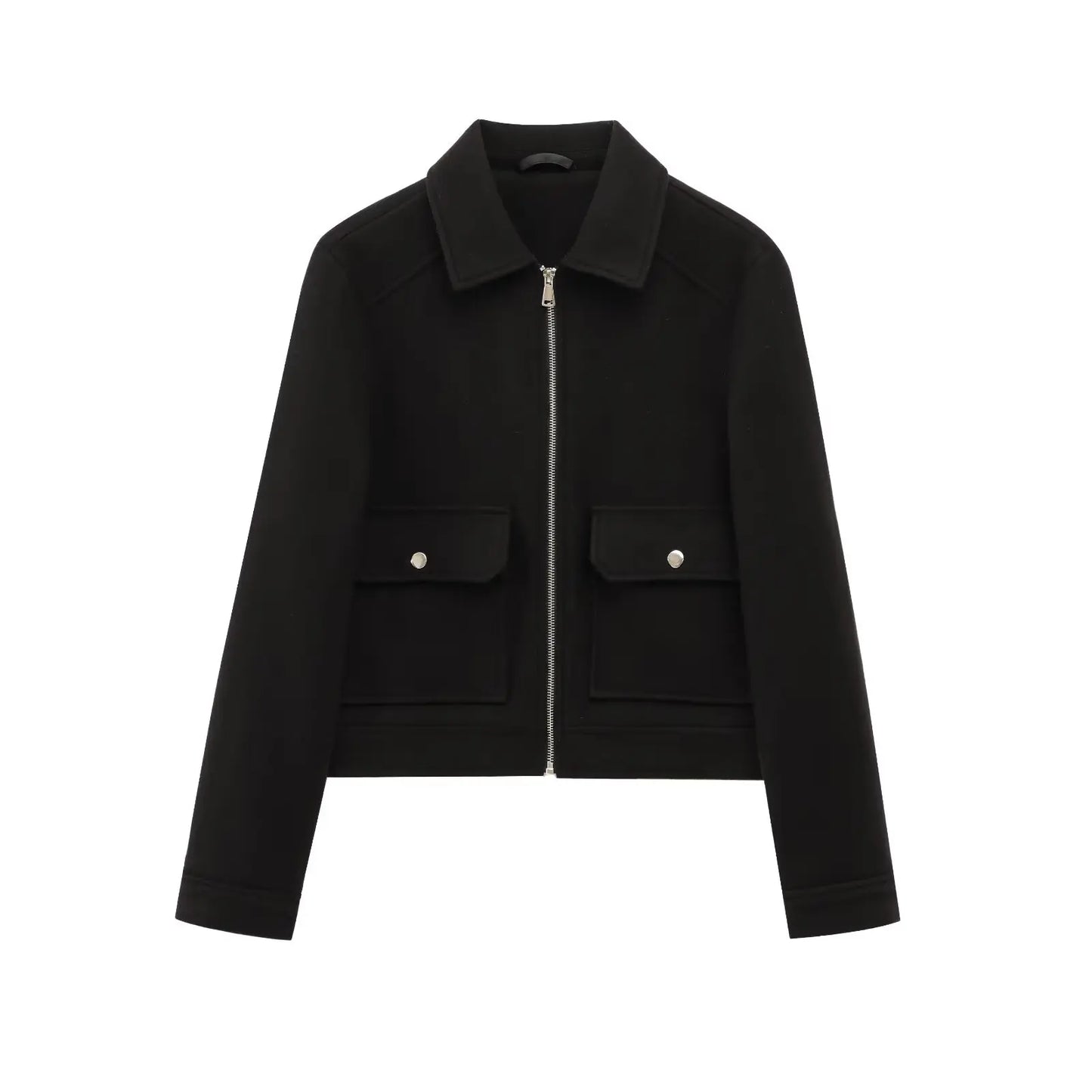 Jazmín | Chaqueta informal con bolsillo frontal y cremallera para mujer