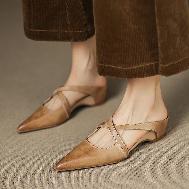Mules Helene de Cuero Genuino