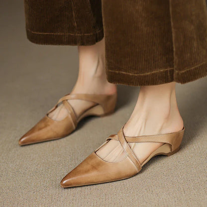 Mules Helene de Cuero Genuino
