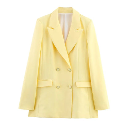 Kimberly | Conjunto de traje formal elegante con blazer largo a medida para mujer