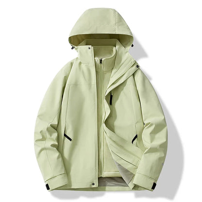 Adam | Chaqueta de esquí con capucha y cremallera de invierno para hombre