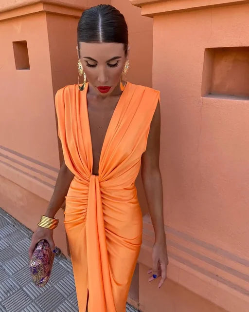 Elaine™ | Vestido elegante con cuello en V