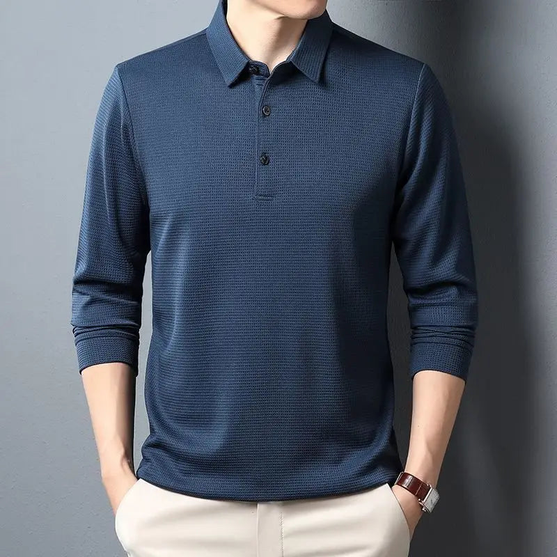 Casual Waffle Polo Shirt